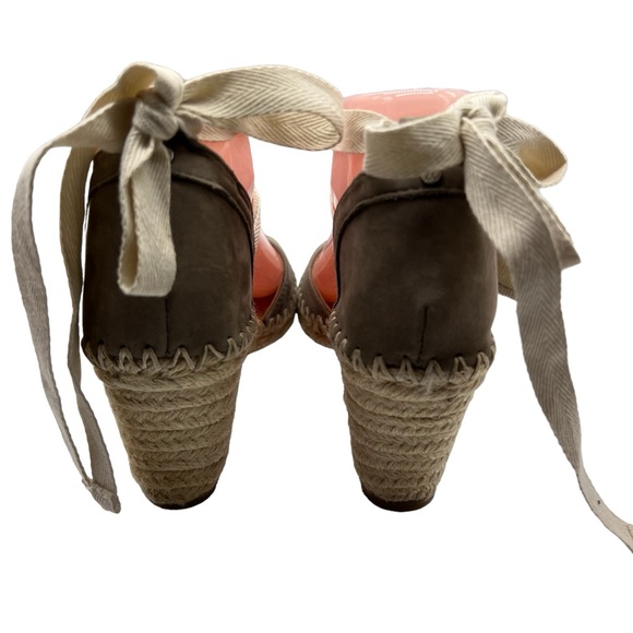 NEW, Sam Edelman Patsy Ankle-Wrap Wedge Espadrilles, Leather, size 7